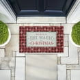 thumbnail image 2 of Magic of Christmas Red Plaid Printed Outdoor Door Mat, design by Chad Barrett, 18"x30", 2 of 8