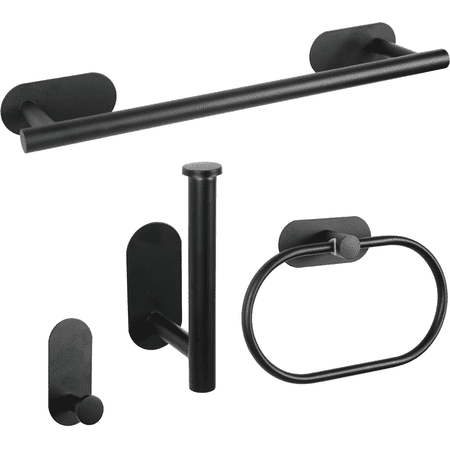 GYTF Bathroom Hardware Set 4 Pieces,Bathroom Towel Rack Set,Towel Bar Set Stainless Steel Wall Mounted,Includes Hand Towel Bar,Towel Ring,Towel Hooks,Toilet Paper Holder