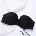 thumbnail image 2 of Sujetador sin tirantes Sujetador sin costuras invisible antideslizante Ropa interior Hacer subir sexy para vestido de novia, Negro, D kenally AP001173-04B, 2 of 7