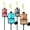Colorful, variant on 4 Pack Colorful Glass Garden Torch 12 oz Outdoor Torch Garden Décor,60-Inch Upgraded Citronella Torches with 3-Prong Grounded Stake for Party Patio Pathway