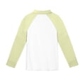 thumbnail image 5 of CCRFTGI Polo Shirts for Children Girls Size 7 School Uniform raglan Color block Shirts Athletic Sport Button Up Collared Polo Lightweight Long Sleeve Summer Tops Light Green 5-6 Years, 5 of 5