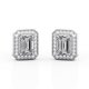 thumbnail image 1 of Pendientes JeenMata con Bisel Engastado y Moissanita de Corte Esmeralda de 2,15 Quilates Chapado En Oro Blanco de 18 K sobre Plata, 1 of 4