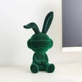 thumbnail image 4 of Easter Soft-Flocked Rabbit Sitting Ornament, 13.4" Creative Flocked Bunny Figurines, Realistic Flocking Rabbit Tabletop Mantel Decor, Spring Animal Decor For Living Room Entryway TV Stand, Green, 4 of 8