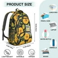 thumbnail image 5 of Black Sunflower Backpack for School,Cute School Bag,Schoolbag with Adjustable Shoulder Straps & Padded Back,16.9 Inch, 5 of 5