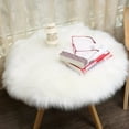 thumbnail image 2 of European Imitation Wool Bedside Living Room Carpet Round Diameter 60 Black, 2 of 10