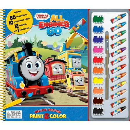 Deluxe Poster Paint & Color Mattel Thomas All Engines Deluxe Poster Paint & Color, (Paperback)