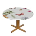 thumbnail image 3 of HAOXIT Spring Summer Floral Tablecloth Round Watercolor Flower Table Cloth Washable Table Covers Kitchen Holiday Picnic Party Dinner Room Picnic Outdoor Decor 31-35, 3 of 8