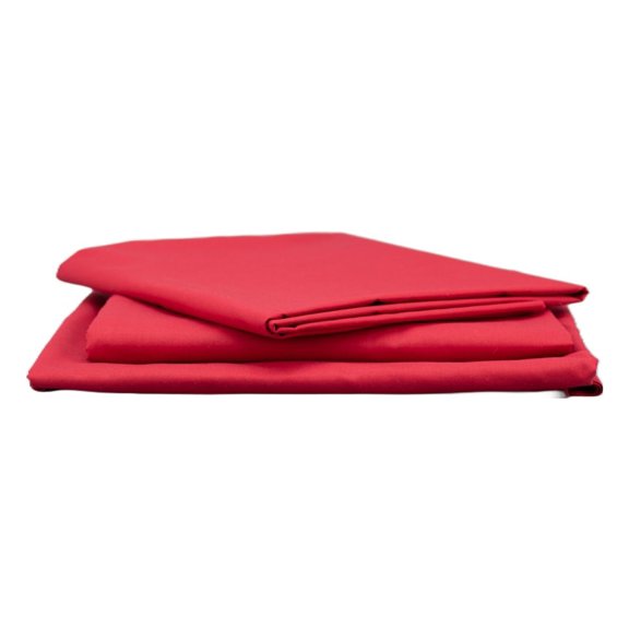 Juego de Sabanas Almoda Rojo Cereza Queen Size Cajón Plana y 2 Fundas