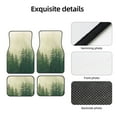 thumbnail image 4 of Honeii Fog Forest Print Car Foot Mat Four-Piece Set - Front & Rear Universal Car Floor Mats for SUVs, Trucks, Sedans, 4 of 7