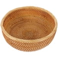 thumbnail image 1 of Woven Basket Bread Fruits Storage Basket Portable Snack Toy Organizer Rattan Basket (M), 1 of 9