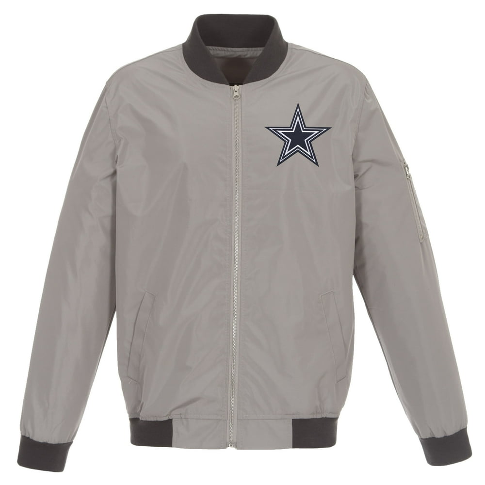 Dallas Cowboys JH Design Bomber Jacket Gray