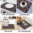 thumbnail image 4 of Washable Rubber Daisy Cute Floral Dish Drying Mats for Kitchen Counter Home Large Coffee Bar Pad Accessories and Decor for Utensils Stemware 19.5''x12'', 4 of 7