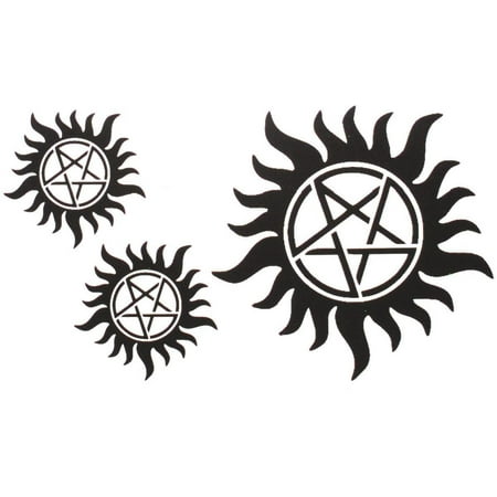 Yeeech Temporary Tattoo Sticker Paper Supernatural Circle Pentagram Sun for Arm Chest (2 Sheet) | Walmart Canada Yeeech Temporary Tattoo Sticker Paper Supernatural Circle Pentagram Sun for Arm Chest (2 Sheet) | Walmart Canada