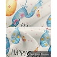 thumbnail image 6 of Easter Eggs Linen Curtain Valance for Bedroom/Bathroom/Kitchen/Office/Living/Dining Room Windows,Colorful Flower Spring Summer Seasonal Holiday Pocket Topper Drapes Decorative Cafe Drapery 54x18, 6 of 6