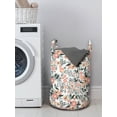 thumbnail image 3 of Garden Art Laundry Bag, Drawing of a Flowering Field with Wildflowers in Pastel Tones, Hamper Basket with Handles Drawstring Closure for Laundromats, 13" x 19", Charcoal Grey Mustard, by Ambesonne, 3 of 4