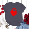 thumbnail image 4 of FASHOFT Valentines Shirts for Women Matching Couples Long Sleeve Shirt Valentines Day Gifts for His and Her Grey L, 4 of 5