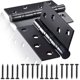thumbnail image 1 of Bisagra de puerta de acero inoxidable, 2 piezas Bisagras de puerta Bisagras plegables Bisagras de acero inoxidable Bisagra de 3 mm de espesor, para puertas interiores sólidas (negro), 1 of 5