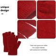 thumbnail image 3 of unbranded 4 Pairs Knit Fingerless Gloves Women Acrylic Fibers Warmth Retention Hiking, 3 of 8