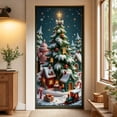 thumbnail image 5 of Christmas Door Cover, 72 x 36 Inch Christmas Decorations for Front Door, Green, 5 of 7