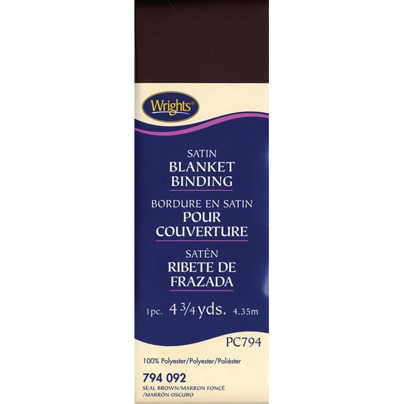 Wright's Couverture en Satin Pliée Simple 2"X4.75yd-Seal Marron - 117-794-092