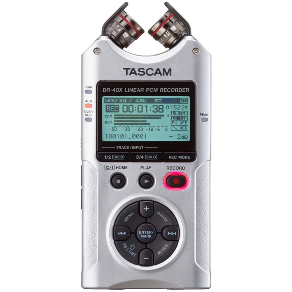 Tascam DR-40X Portable Audio Recorder Bundled with 32GB Memory Card 