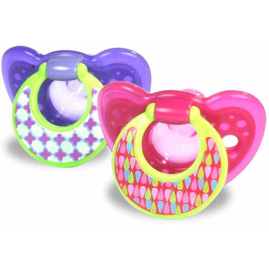 The First Years Gumdrop Pacifiers, Toddler Pacifiers, Purple, 618m, 2