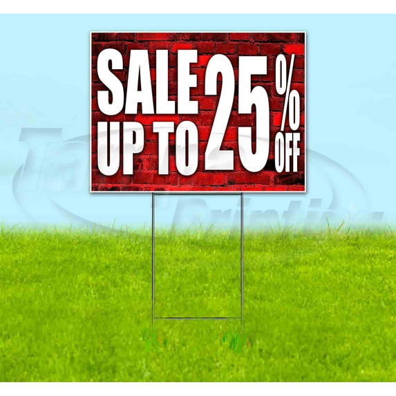 Sale Up To 25% Off (18" x 24") Yard Sign, Includes Metal Step Stake