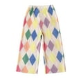 thumbnail image 2 of Delliss Summer Girls Wide Leg Pants Loose Trousers Elastic Waist Casual Printing Long Pants, 2 of 8