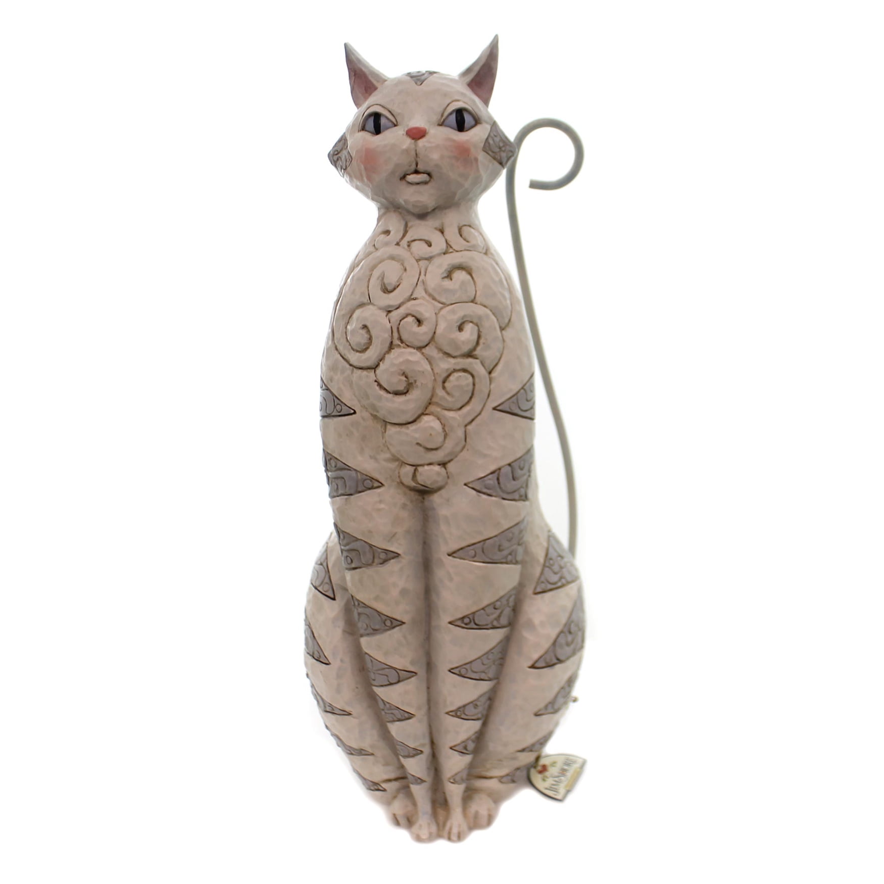 Jim Shore GREY CAT GARDEN STATUE Polyresin Heartwood Creek 6001603
