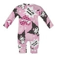 thumbnail image 6 of Kuromi And My Melody Baby Footless Rompers, Long Sleeve Baby Onesie Jumpsuit for Boys Girls, 6 of 8