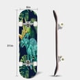 thumbnail image 3 of Skateboards for Beginners Seamless dinosaur wearing sunglasses hat tropical leaves elements 31"x8" Maple Double Kick Concave Boards Complete Skateboards Outdoor for Adults Youths Kids Teens Gifts, 3 of 5