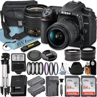 Nikon D7500 DSLR, 18-140mm Lens, 2x SanDisk 64GB, Case, Tripod, UV