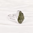 thumbnail image 2 of Natural Peridot Ring, Rough Peridot Gemstone Ring, August Birthstone, Doted Band Ring, 925 Sterling Silver, Womens Ring, Christmas, Thanksgiving, Handmade, Statement Jewelry, Rough Gemstone Jewelry, 2 of 5
