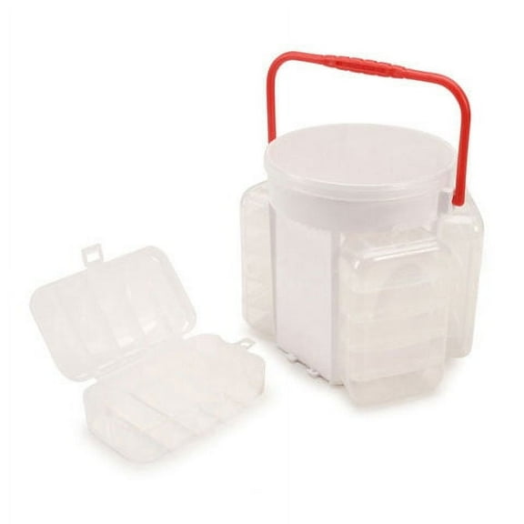 Darice Clear Plastic Craft Caddy, 5 Piece