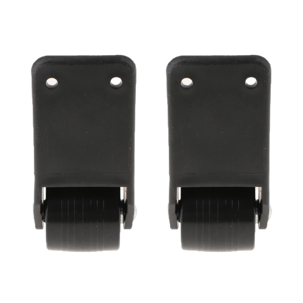 2-Pack Universal Luggage Replacement Wheels - Mute Rolling Castors For Suitcases, Trolleys, DIY Repair, Black - View #8