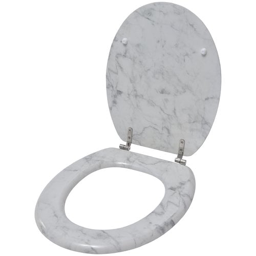 Evideco Marble Effect Elongated Toilet Seat