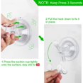 thumbnail image 2 of Shower Suction Hooks, 2 Pack Suction Hooks Removable and Reusable Razor Hook for Shower Waterproof Powerful Vacuum Suction Cup Hook Holder for Towel Bathrobe Loofah Hooks for Bathroom & Kitchen, 2 of 5