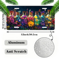 thumbnail image 2 of 1 Pcs 2D Flat License Plate Covers & Frames, Flowers in Glass Bottles For Decorative Front, Waterproof For Decoration Aluminum License Plate Covers & Frames Cover For Men Women, 12" X 6", 2 of 7