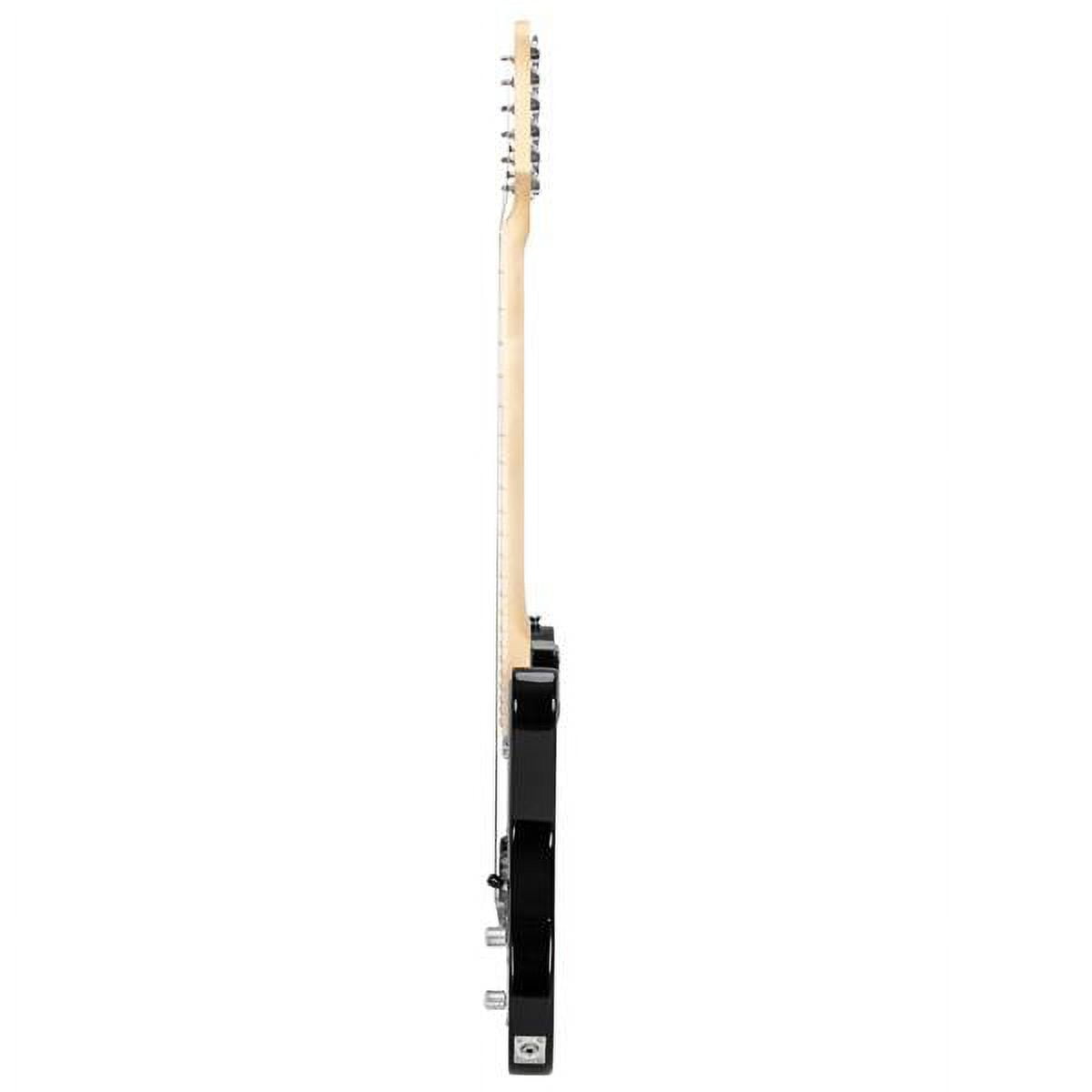 Maple Fingerboard GTL Guitar Blue Body with Black Backplate, Basswood Body, Maple Neck/Fingerboard for Beginner