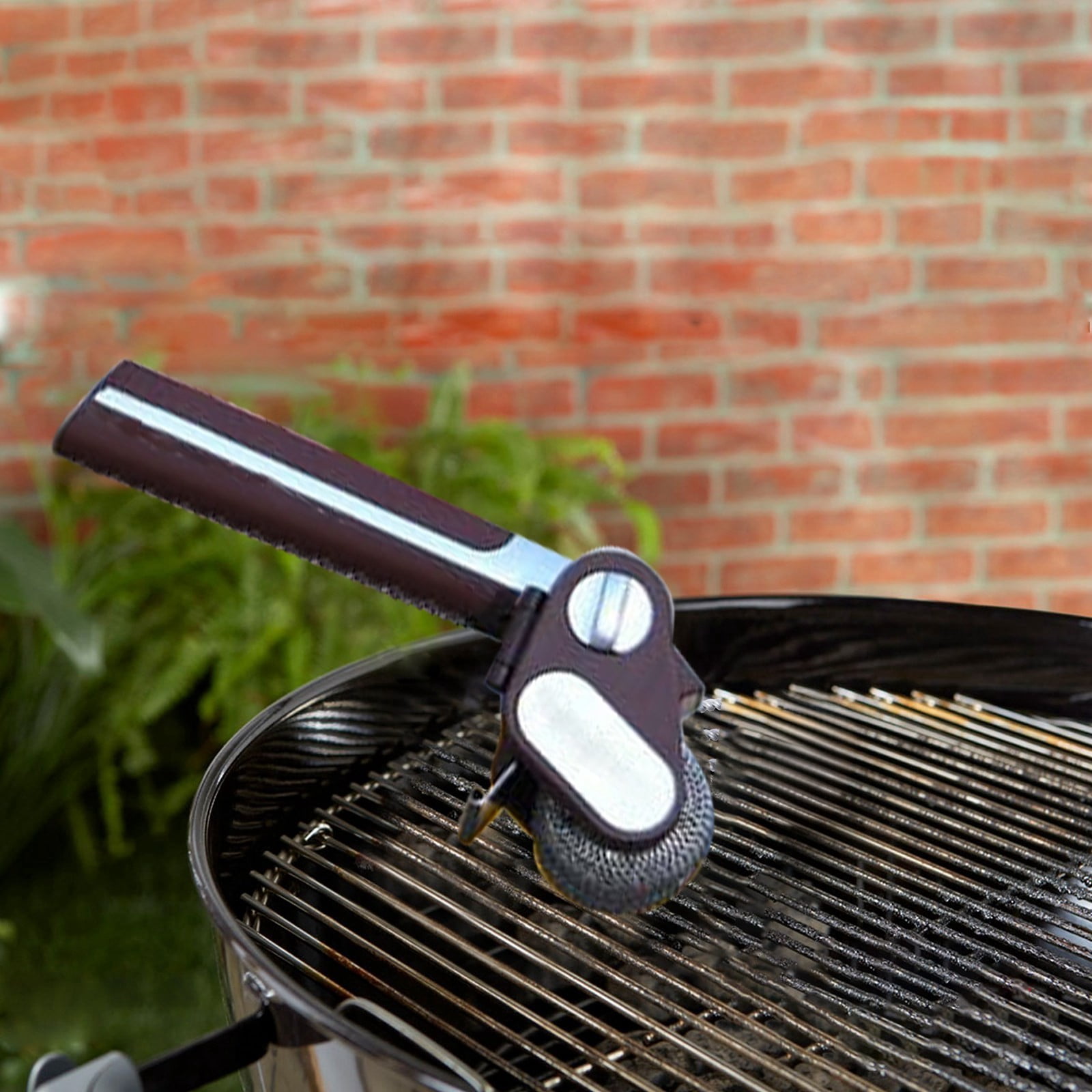 Power Giddy Up Grill Cleaner – Cordless, Rechargeable BBQ Tool with 350 RPM Stainless Roller, LED Light