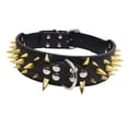 thumbnail image 1 of Collar para perro con afiladas de , collares de material cuero para perros, 2 pulgadas de ancho, para perros medianos y grandes S jinwen  collar de cachorro, 1 of 4
