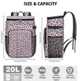 thumbnail image 3 of Travel Cooler Bag - Light Green and Purple Of Leopard Print Camping Beer Cooler Backpack with Bottle Opener- Waterproof Insulated Picnic Backpacks - Cooler Bag for Beach, 3 of 6