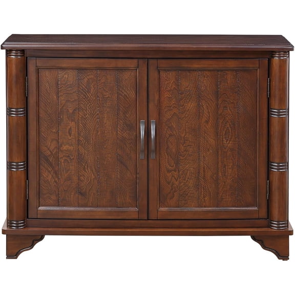 40" Solid Wood Buffet Storage Cabinet,Vintage Console Table with Adjustable Shelf,Retro Sofa Table with Solid Pine Wood Legs for Living Room,Entryway,Light Espresso