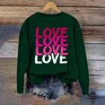 thumbnail image 2 of Jinhomg Womens Trendy Sweatshirts Holiday Funny Cute Letter Print Pullover Tops Fall Winter Casual Comfy Long Sleeve Crewneck Sweatshirt Green M, 2 of 7