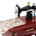 thumbnail image 3 of Hemobllo Musical Boxes Figurines Sewing Machine Shaped Brown Vintage Hand Crank Music Box 1Pack, 3 of 7