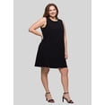 thumbnail image 2 of 24seven Comfort Essential Curvy Round Neck Sleeveless Mini Shift Dress, 2 of 5