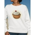 thumbnail image 2 of Pop Art Cup Cake Sweatshirt Women -Image by Shutterstock, Female Small, 2 of 4