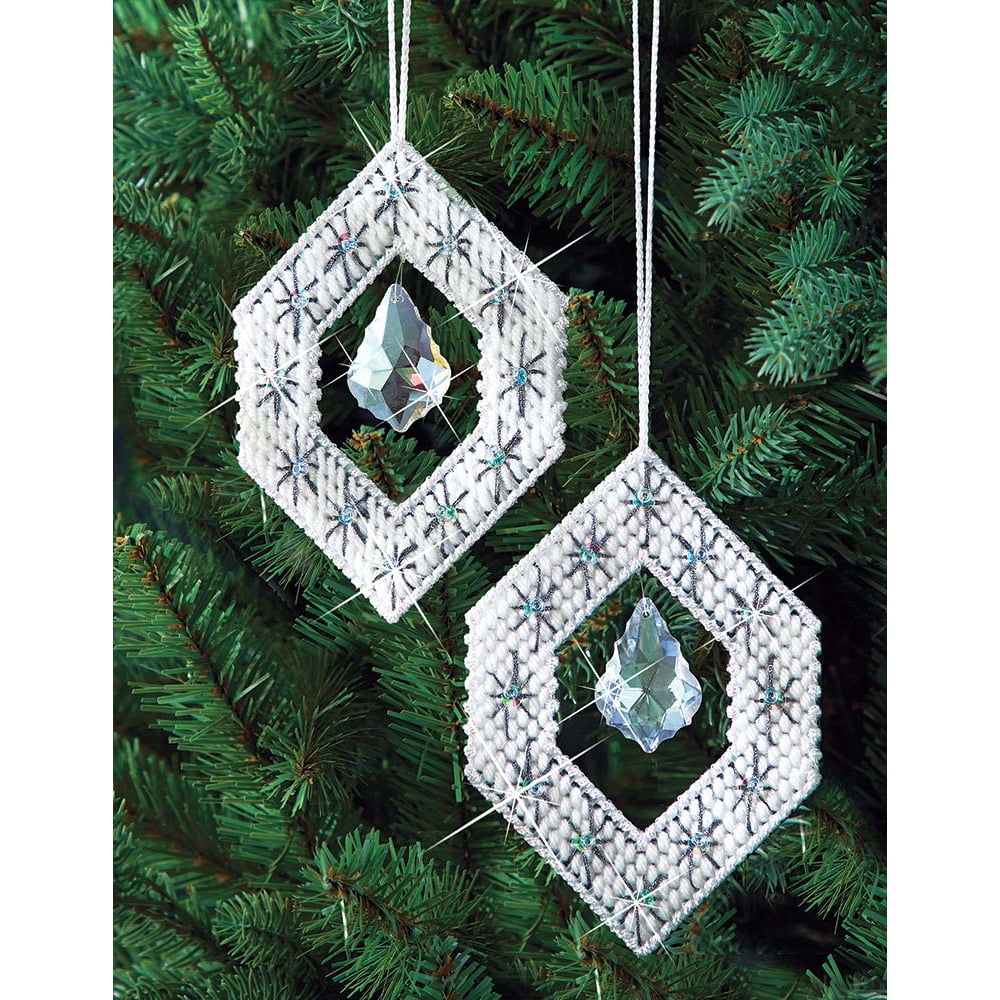 Mary Maxim Crystal Holiday Ornament Plastic Canvas Kit