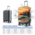 thumbnail image 3 of Cauagu Serene Ocean Sunset Print Travel Luggage Cover,Travel Dust-proof Suitcase Cover Softside Suitcase Protector for 18-32inch,Not Included Suitcase, 3 of 8