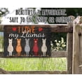 thumbnail image 2 of Metal Sign - I Love My Llamas Eyes Closed - Durable Metal Sign - Use Indoor/Outdoor - Makes a Cute and Funny Llama Farm Decor Under $20 (8" x 12"), 2 of 5